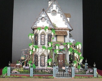 Contact Us Before Purchasing - Made-to-order Furnished Haunted Dollhouse Property - Half Inch Scale