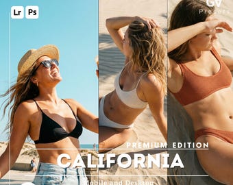 50 California Presets Pack for Lightroom | Sun Kissed Warm Tones | Mobile and Desktop Presets