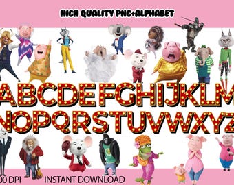 Canta 2 PNG Clipart y Alfabeto (Archivo Digital)