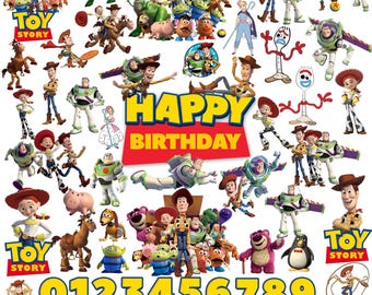 Toy Story Clipart: Party Cake Topper PNG (Digital Download)