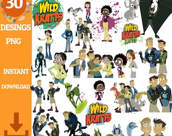 Wild Kratts PNG Clipart, Cake Topper Designs (Digital Download)