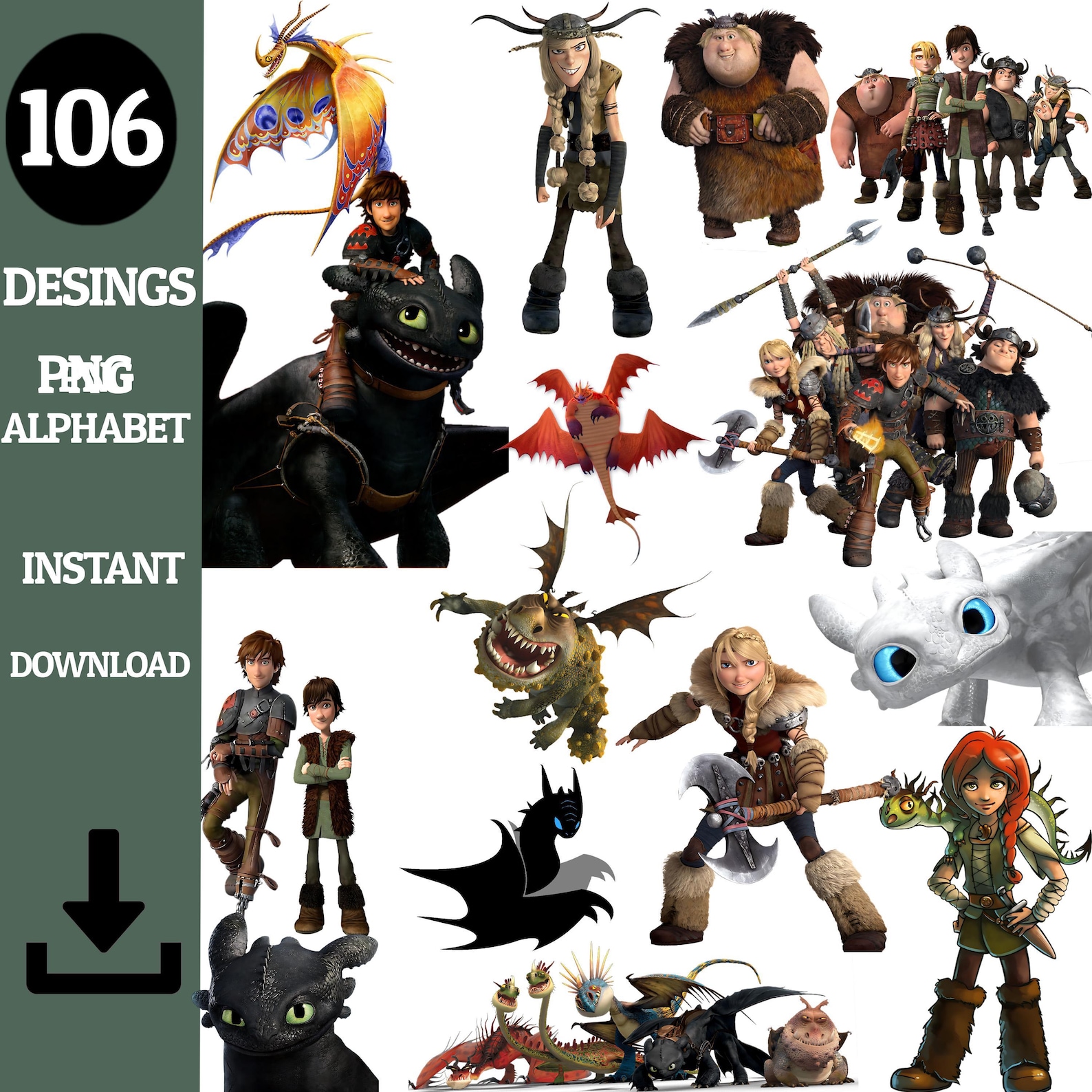 how-to-train-your-dragon-clipart-bundle-108-png-alphabet-cake-topper