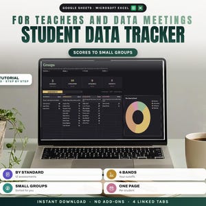 Student Data Tracker Spreadsheet for Teachers, Standards Mastery and Assessment Tracker, Data Tracking Sheets, Excel and Google Sheets