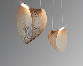 LED Bamboo Wooden Chandelier