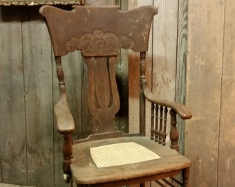 Northwind Victorian armchair 1900s press back spindles dining chair pickup