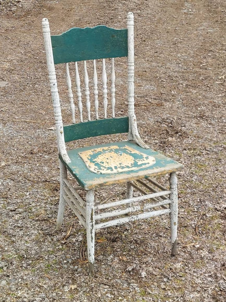 Victorian Porch Chair 1900s Press Back Spindles TLC for Resto Pickup Etsy