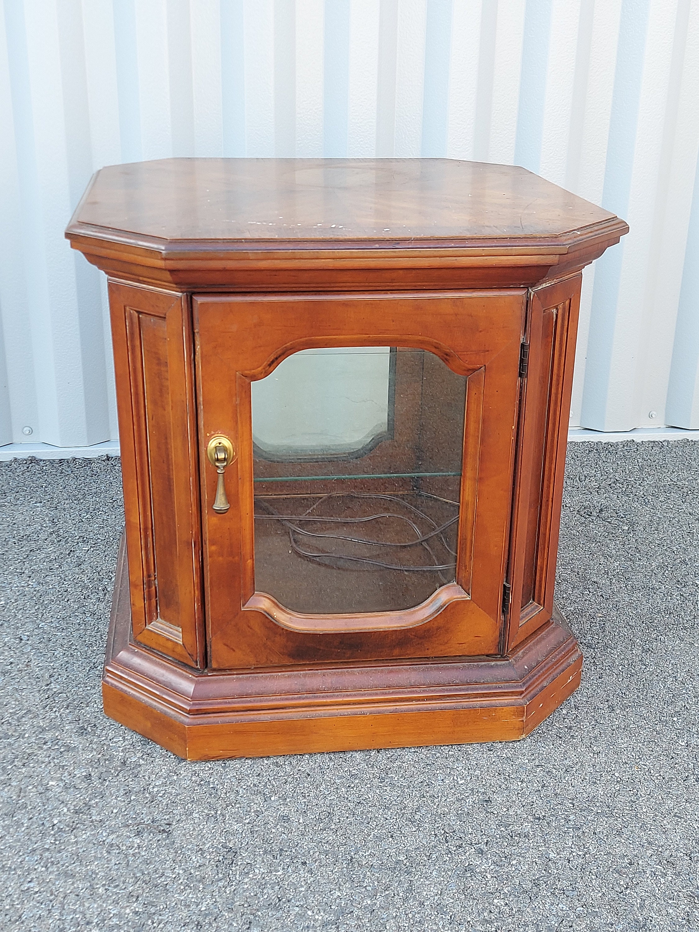 End table curio cabinet deals