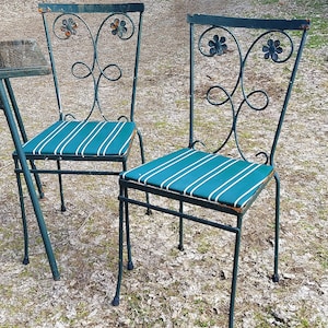 Iron patio dinette chairs LAST ONE! mid-century 1950s rusty crusty pickup or SHIP