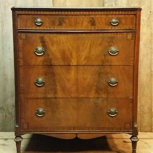 New York Sample Furniture Co INLAID mahogany bedroom set dresser chest bed PICKUP