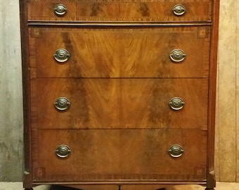 New York Sample Furniture Co INLAID mahogany bedroom set dresser chest bed PICKUP