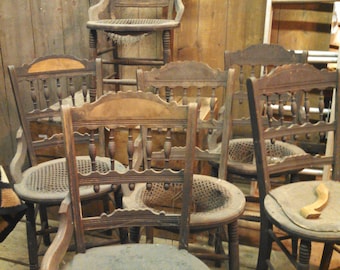 Victorian spindle and ball hiprest dining chairs set of 6x TLC for resto