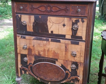 Chest of drawers fancy dresser 1930s depression PICKUP tlc