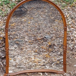 MirrorChic English Walnut 60 in. W x 42 in. H DIY Mirror Frames Kit, Wood