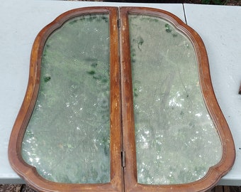 wall mirrors or vanity mirrors 1920s 30s side light with wood frame salvage or upcycle