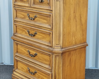 Thomasville Regency pecan bedroom set dresser chest bed nightstand stroupe