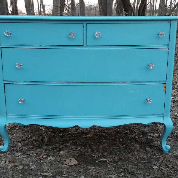 French foot curvy dresser 1910s painted TLC to restore unusual mustC PICKUP OPTIONS