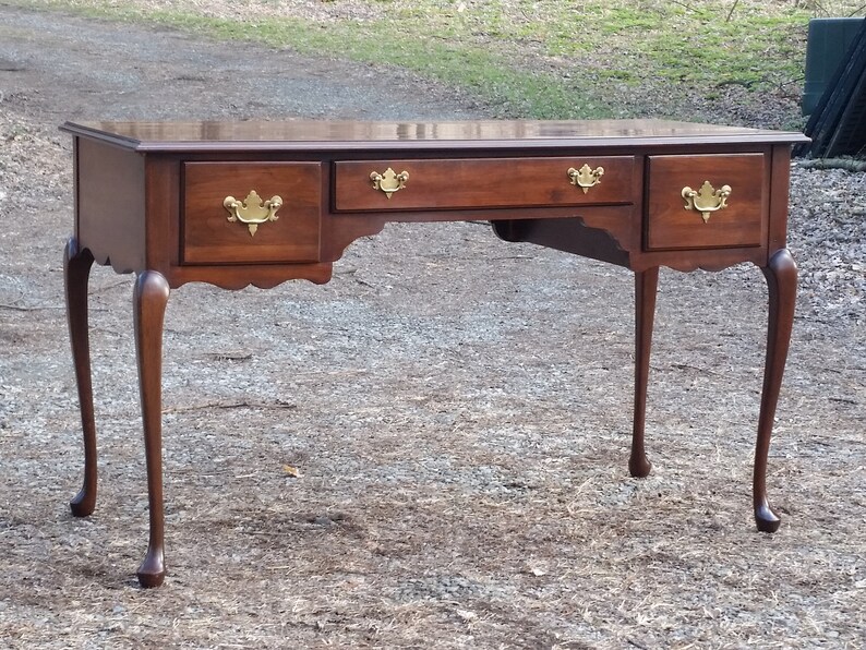 Hitchcock Cherrywood Queen Anne Writing Desk Etsy