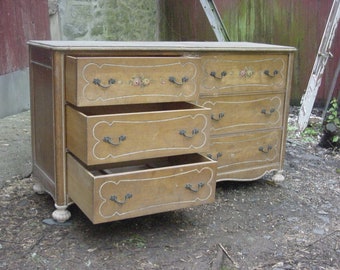 French Provincial long double dresser PICKUP only TLC for resto