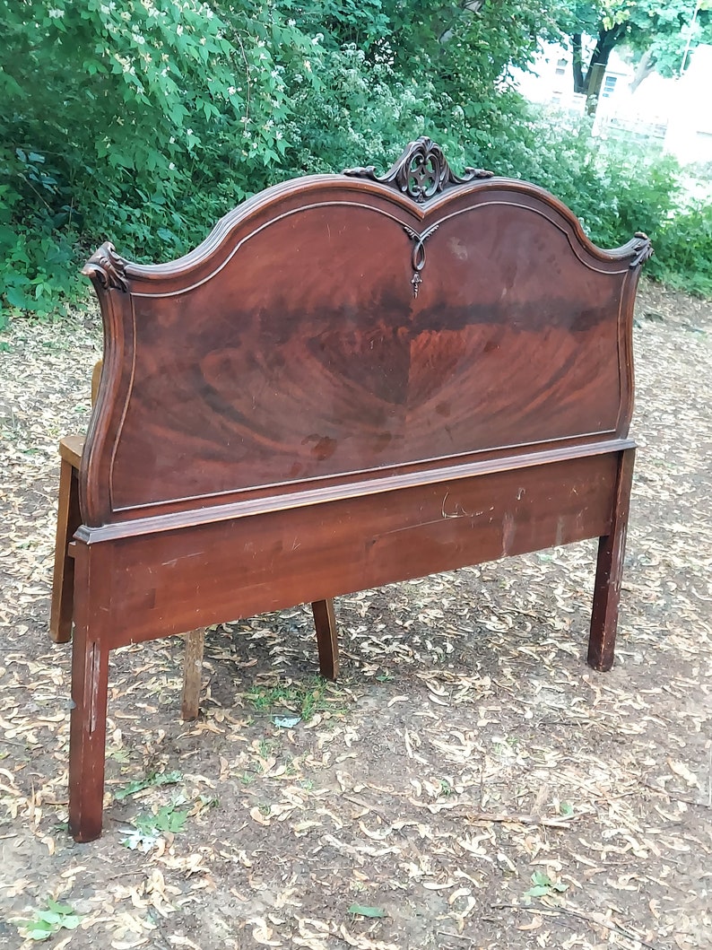 Flame Mahogany Full Bed Headboard 1940s 50s Pickup Only Etsy