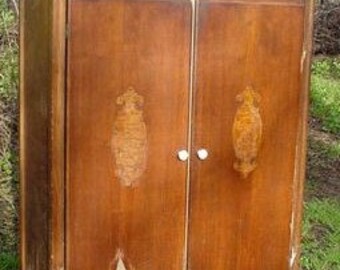 Armoire wardrobe cabinet from a 1930s depression bedroom set for resto PICKUP