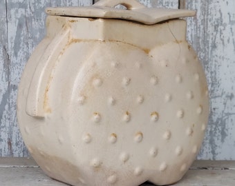 McCoy Pottery Art Deco cookie jar White