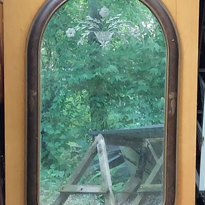 Art Deco tombstone wall mirror 1920s 30s gilt and grained