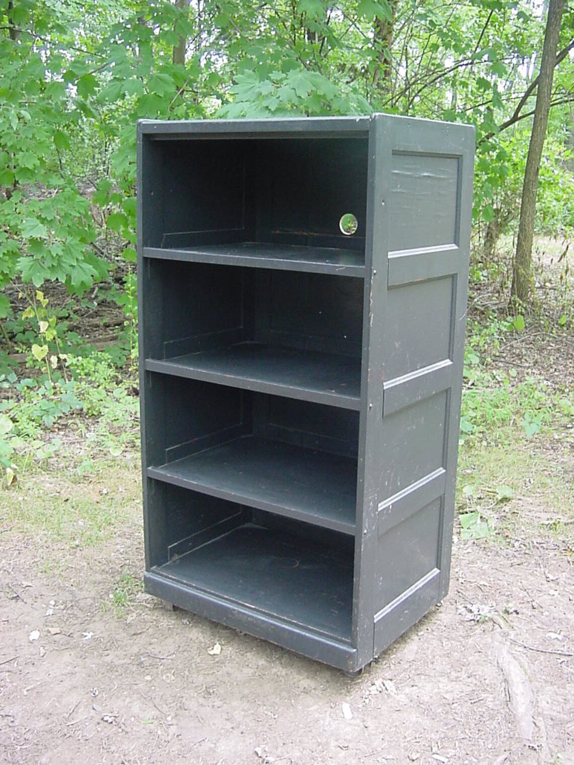 Oak File Deep Barrister Bookcase Early 20th Century Office Furniture Paneled PICKUP Tlc