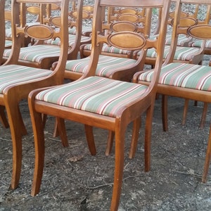 Tell City maple saber leg dining chairs
