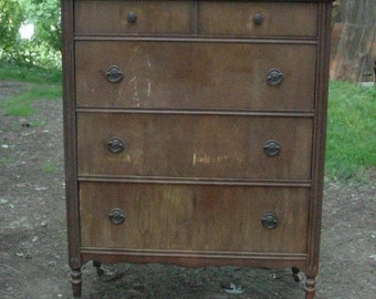 Chest of drawers dresser 1920s depression Keystone furniture PICKUP tlc
