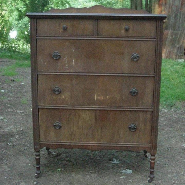 Chest of drawers dresser 1920s depression Keystone furniture PICKUP tlc