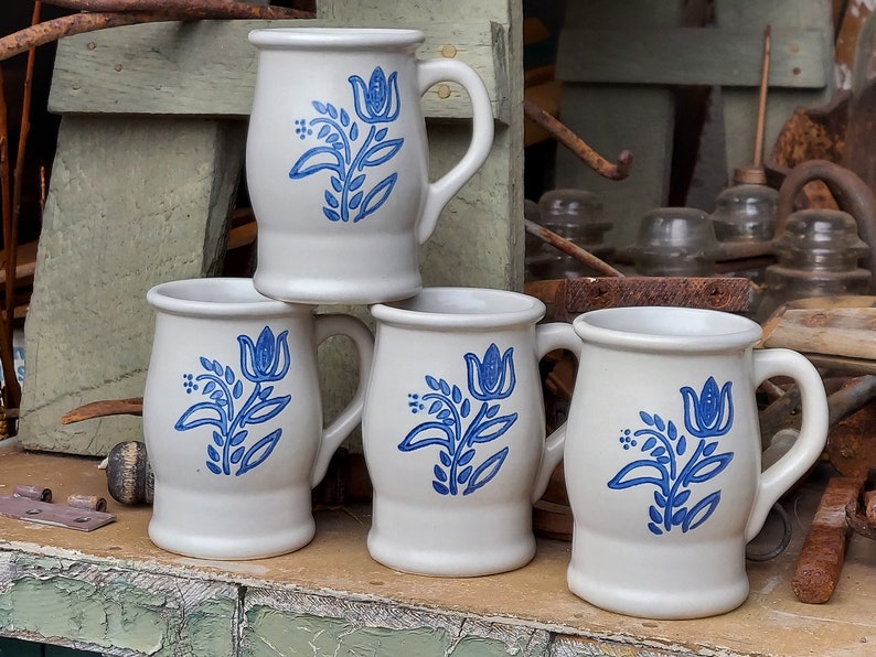 Pfaltzgraff Yorktown pattern barrel tankard mugs image 1