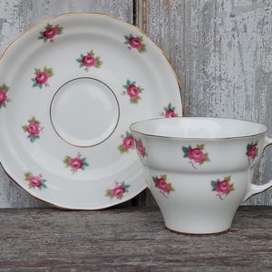 old Royal bone china roses teacup and saucer