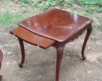 French provincial carved cherry wood coffee table and end tables PICKUP or shipping options