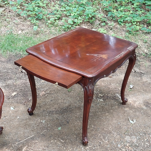 French provincial carved cherry wood coffee table and end tables PICKUP or shipping options