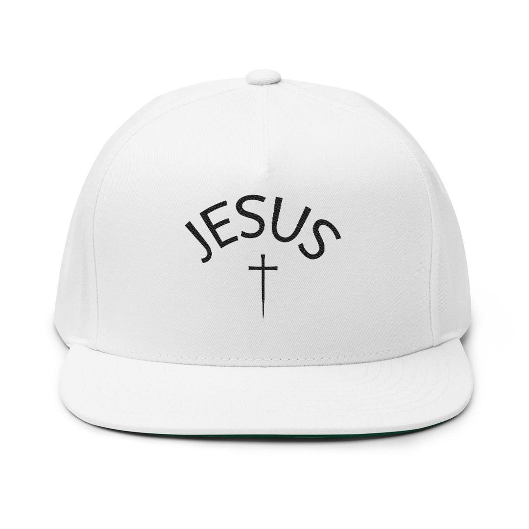 Religious Cap Faith Cap Jesus Cross Embroidered Cap, Flat Bill Cap, Christian Hat ...