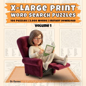 EXTRA LARGE Print Wortsuchrätsel, Band 1 (PDF Download)