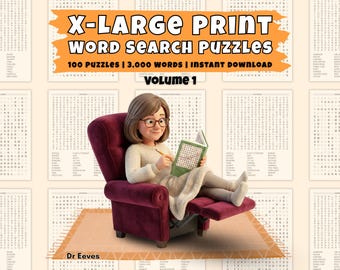 EXTRA LARGE Print Wortsuchrätsel, Band 1 (PDF Download)