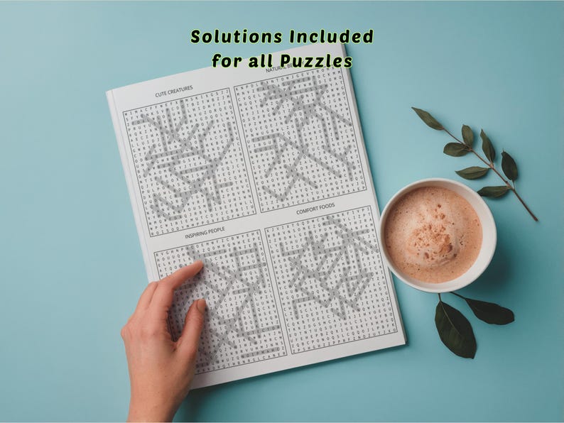 320 UPLIFTING Mixed Puzzle Bundle | Mindful Relaxation and Calming Brain Games | Elderly Mind Puzzles & Adult Boredom Buster image 11