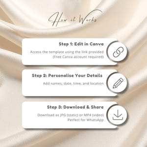 Canva editable Islamic Nikkah invitation template with beige and gold minimal design
