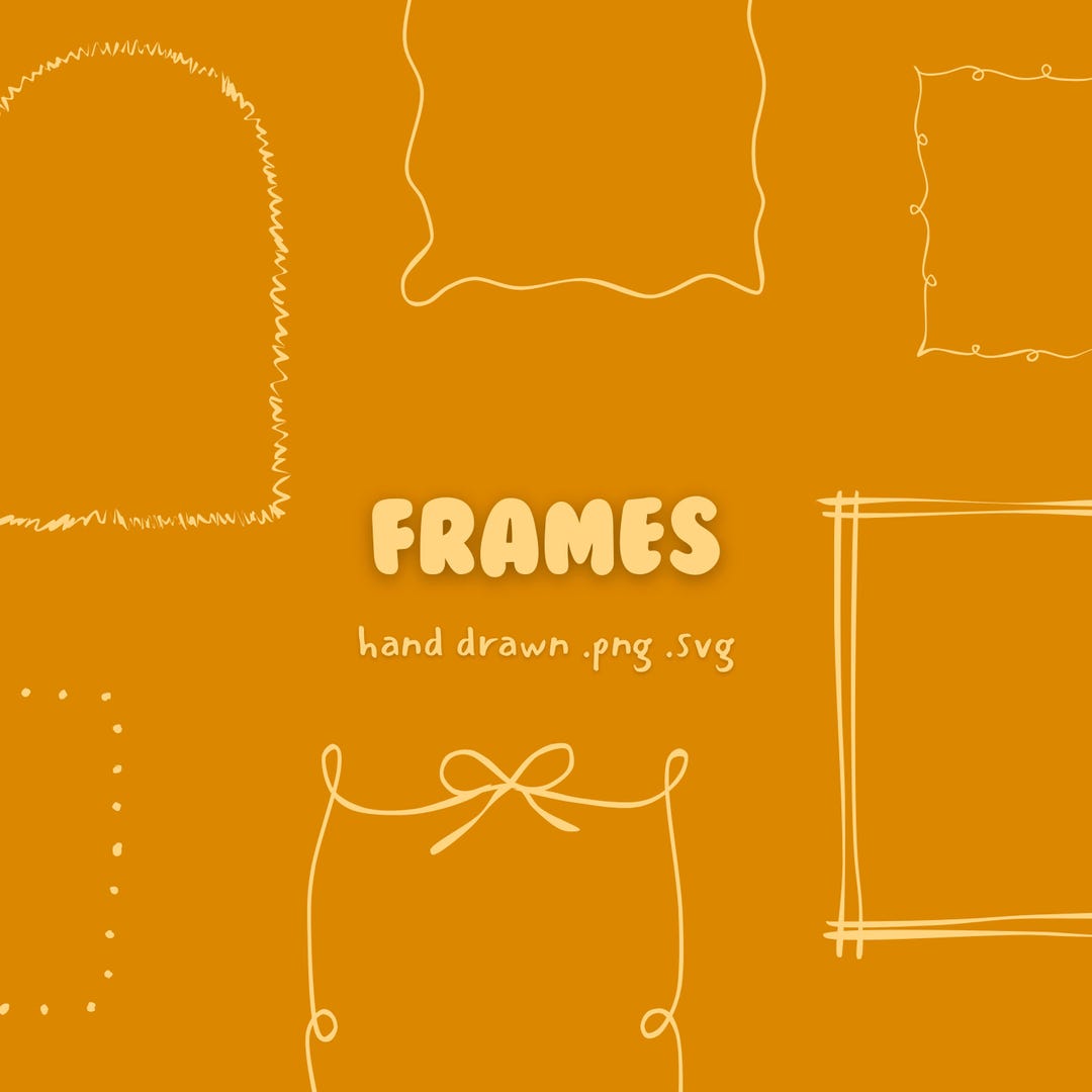Fun Frame Svg Hand Drawn Frames SVG & PNG | Whimsical and Fun | Playful Frame ...