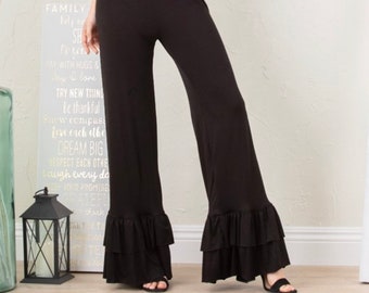 Flamenco Wide Leg Ruffle Tier Pant