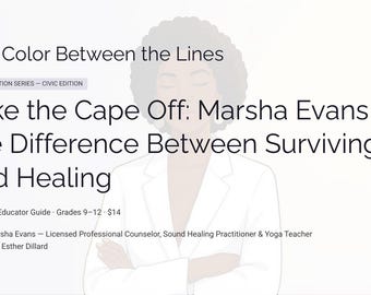 Mental Health and Healing Discussion Guide | Survival Mode vs Healing Lesson | Marsha Evans Interview | High School & Adult SEL PDF