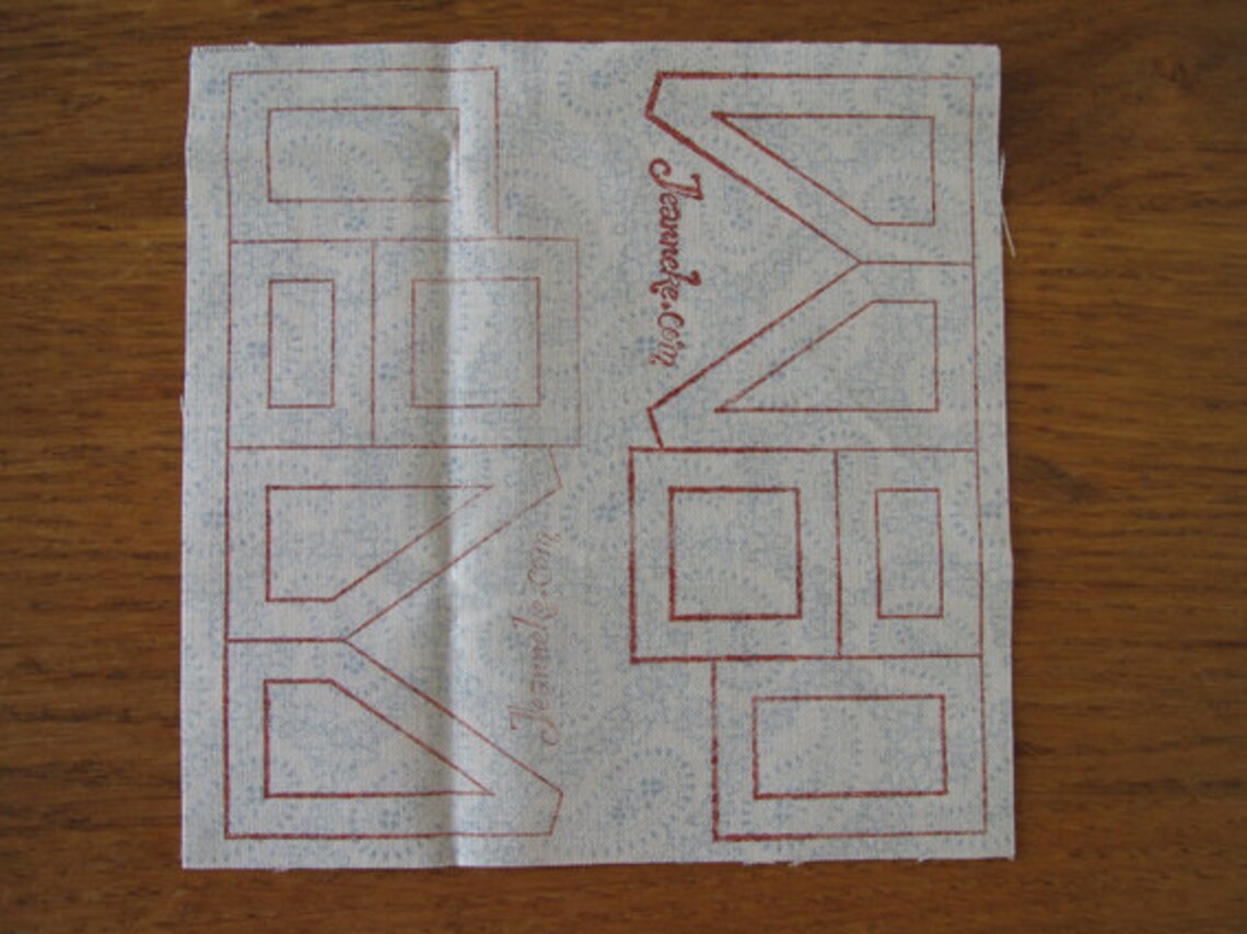 The building Houses from Scraps Quilt Stempel set alleen de rubbers