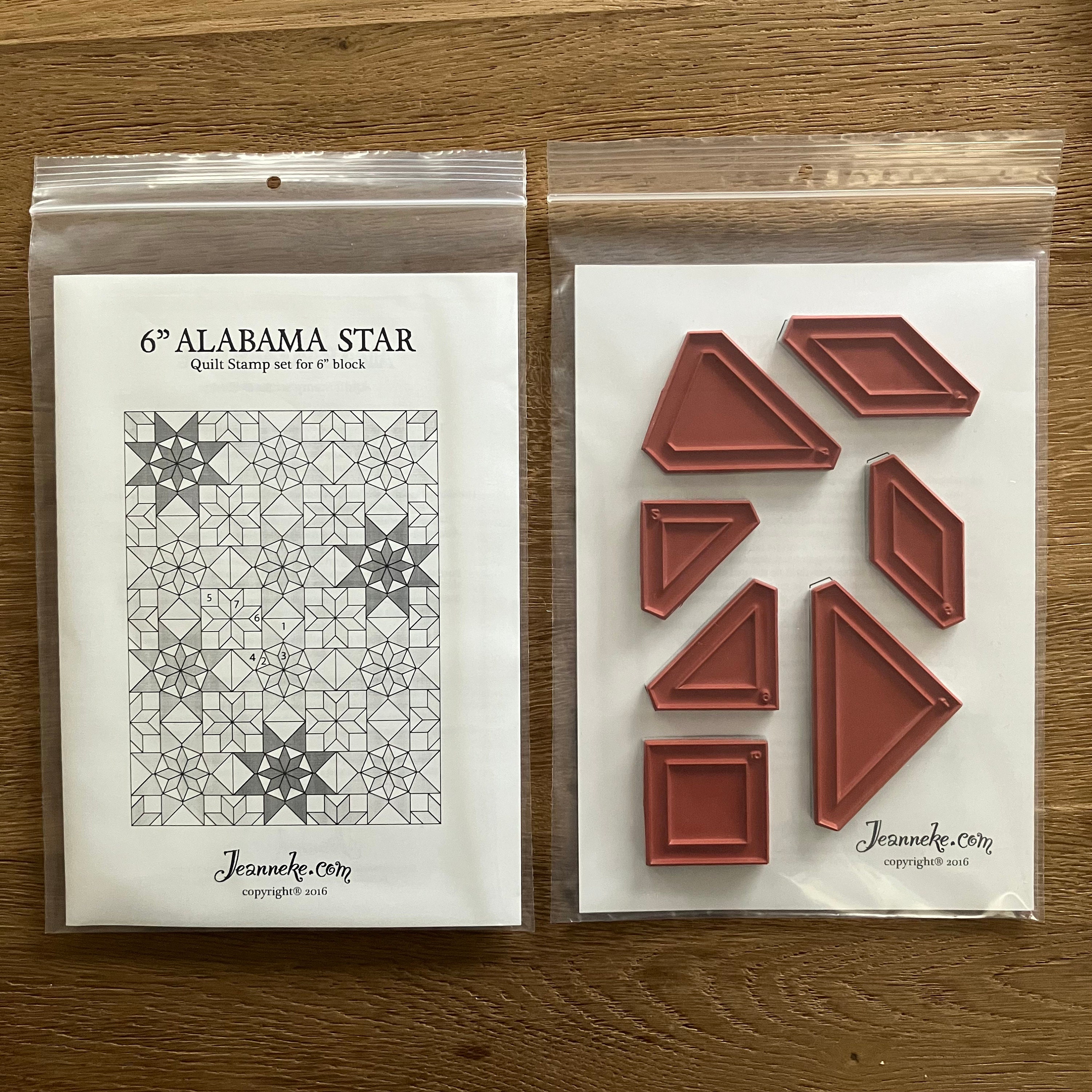 Set of Hexagons in 4 sizes Quilt Stamps Set of Hexagons in 4 sizes Quilt Stamps