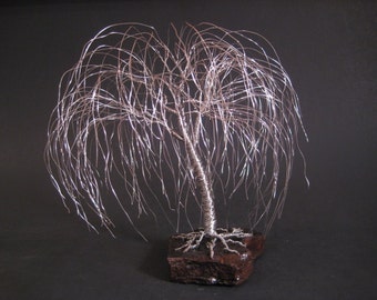 Weeping Willow Tree Sculpture | Great Anniversary Gift | Silver Anniversary Gift | Christmas Gift