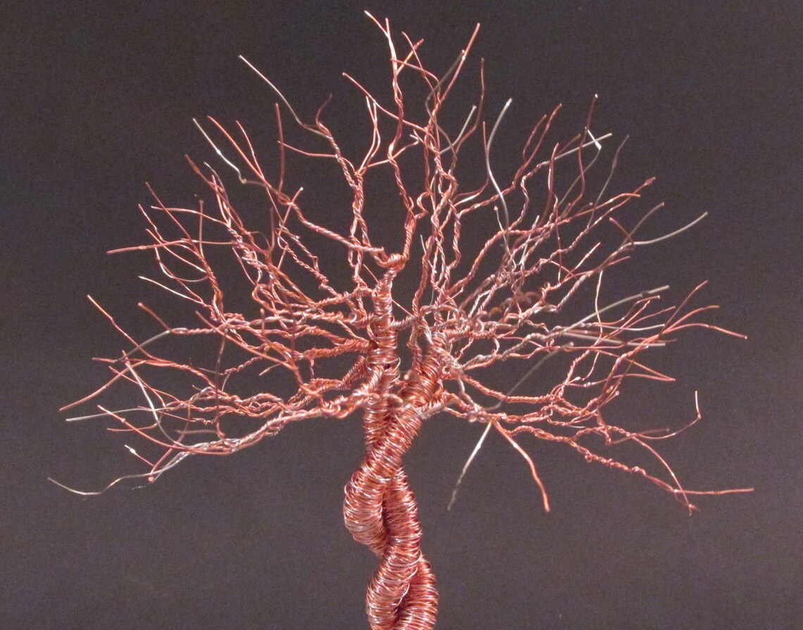 Wedding Cake Topper In Copper Wedding Art Twisted Etsy