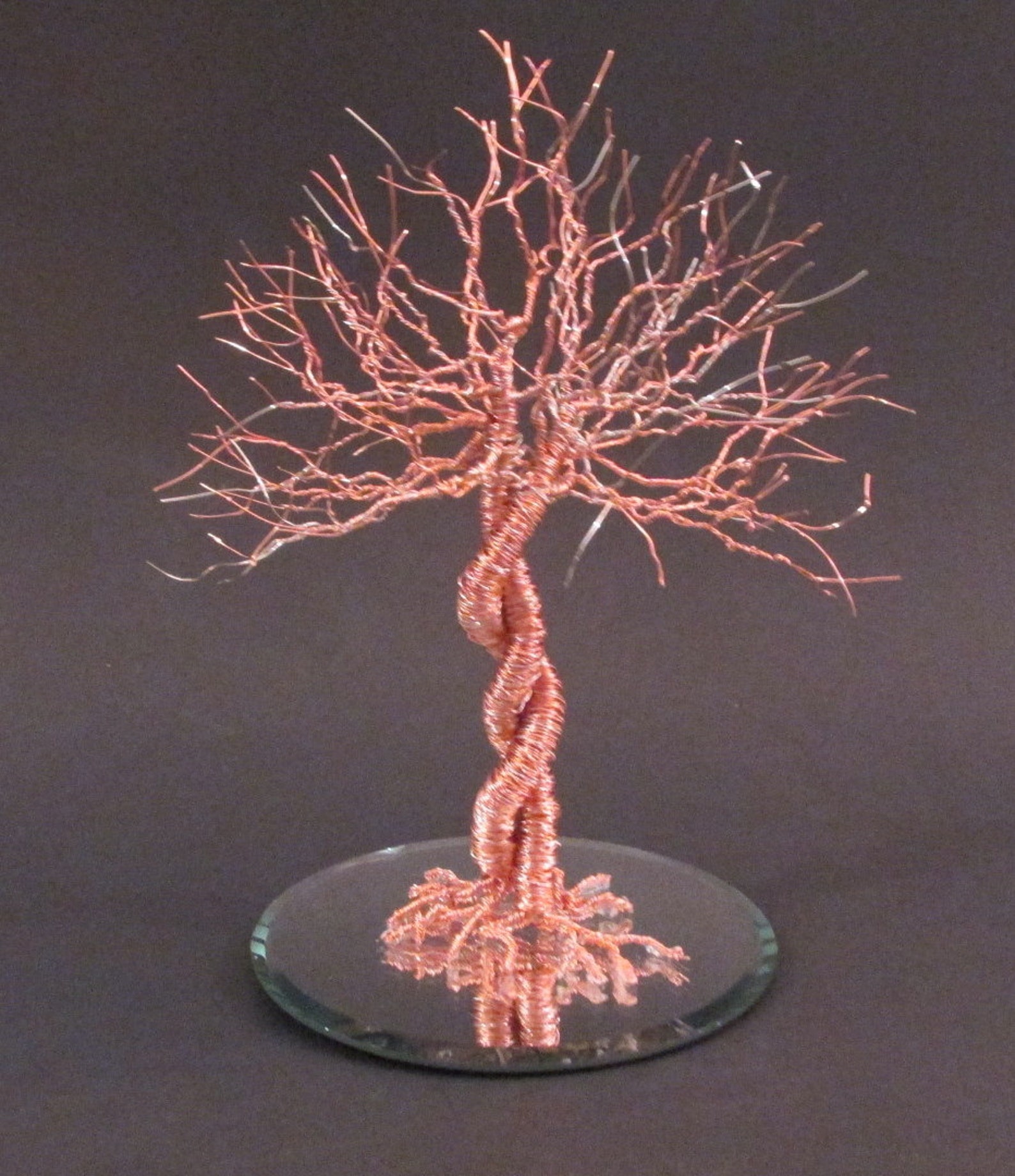 Wedding Cake Topper In Copper Wedding Art Twisted Etsy