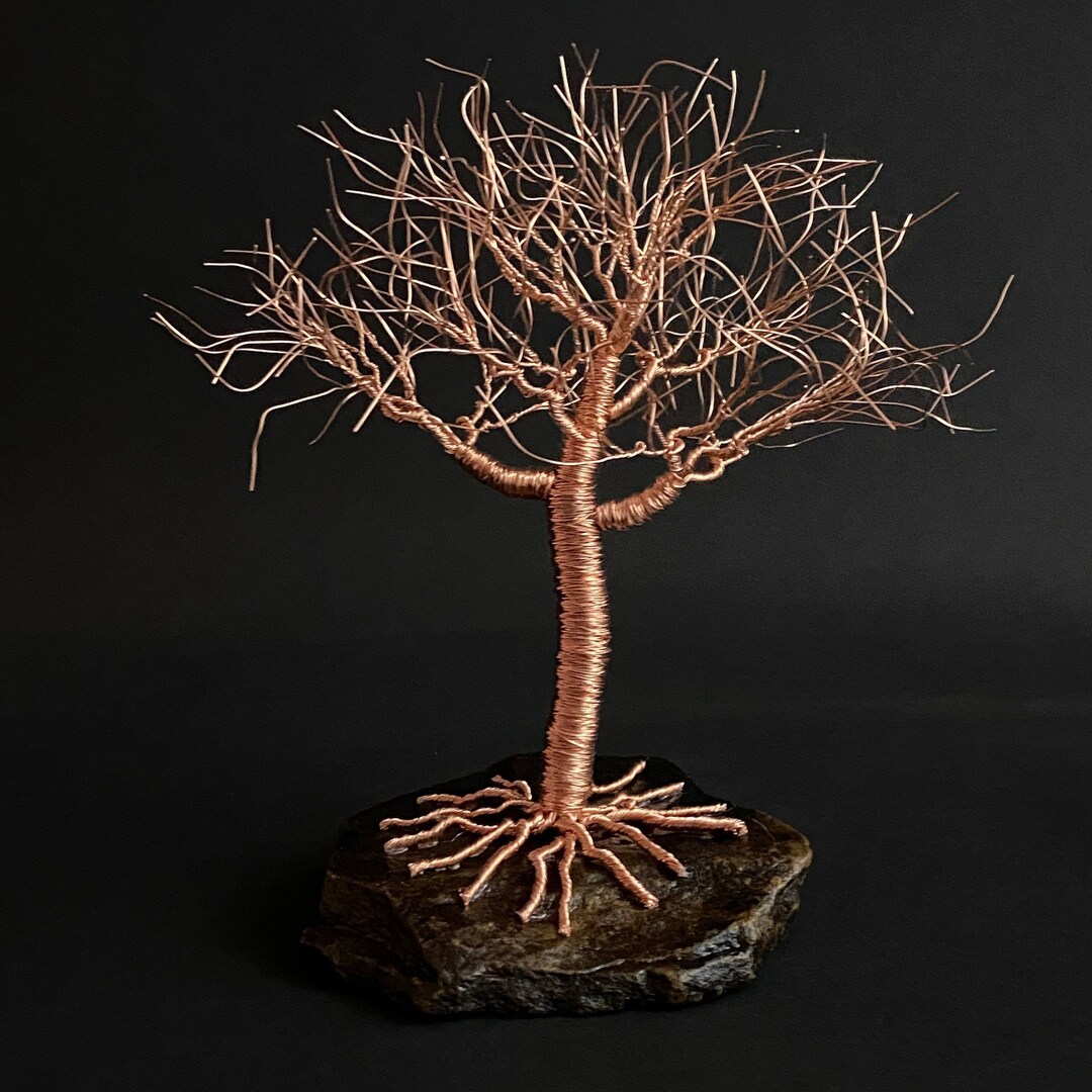 Copper Oak Tree Sculpture Copper Anniversary Gift Copper Etsy