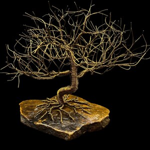 Bronze Prayer Tree Sculpture Trail Tree Bronze Sculpture Oak Prayer Tree Indian Prayer Tree Bronze Anniversary Gift Bronze Art image 1