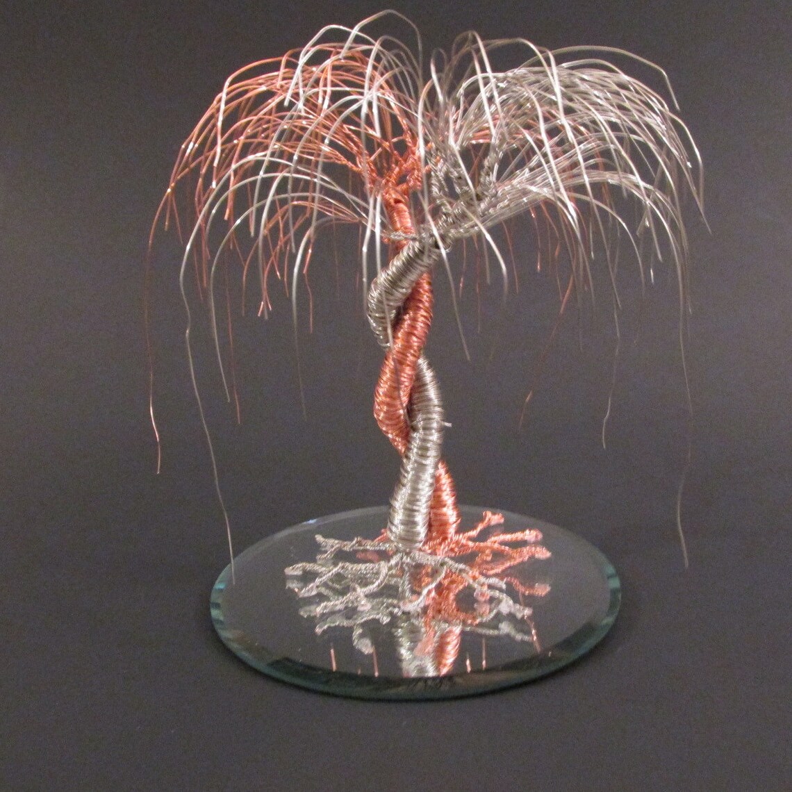 Silver & Copper Wedding Cake Topper The Embrace Etsy